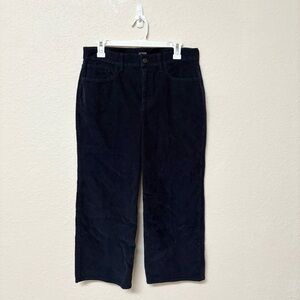 J.Crew Cropped Wide Leg Corduroy Pants Women’s Size 29P Blue High Rise